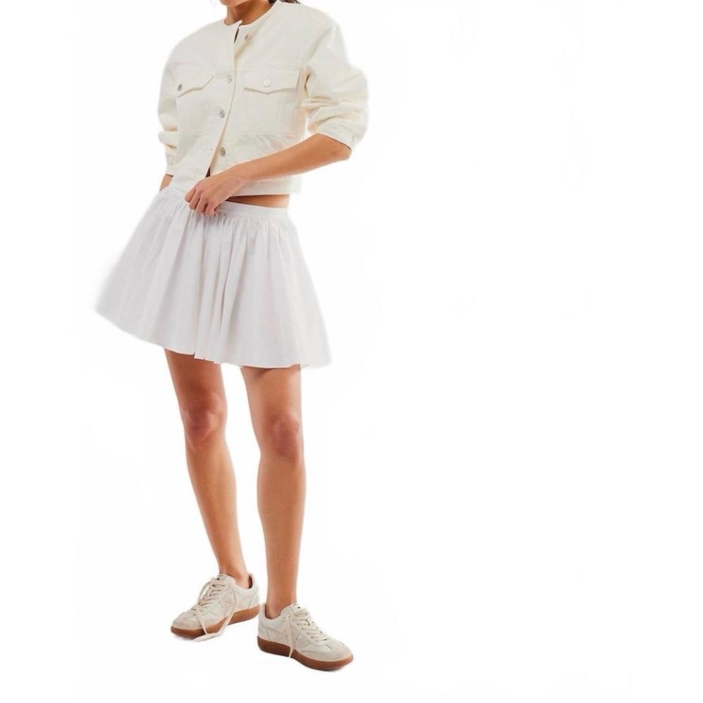Free People Cream Circle Skirt